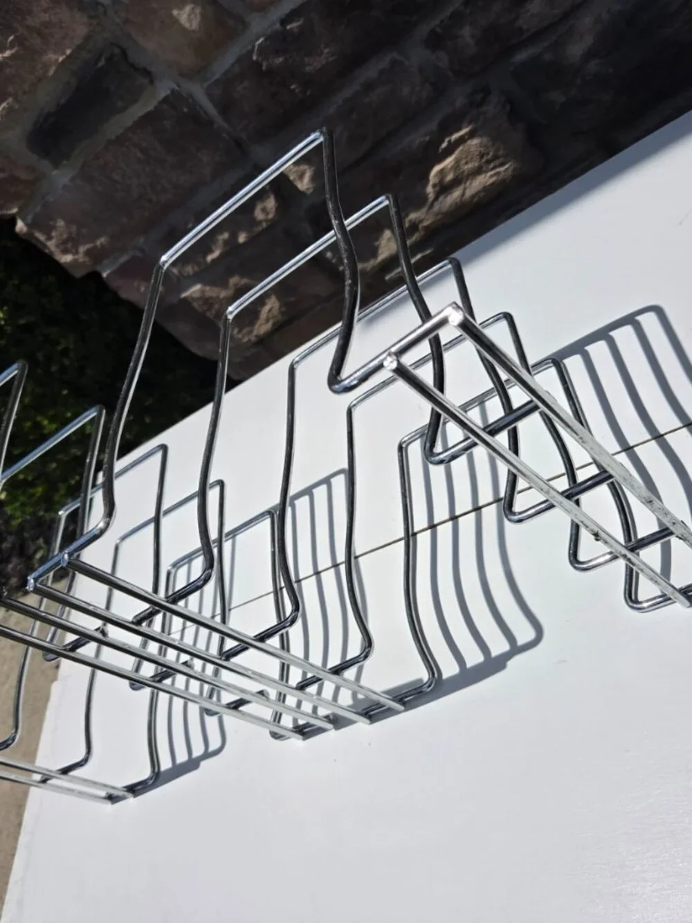 Chrome Wire Plate Lid File Divider Organizer Rack Lot of 2